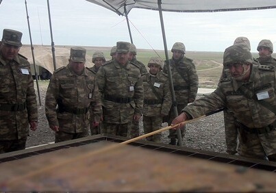 Воинское объединение ВС Азербайджана провело учения с боевой стрельбой (Фото-Видео)