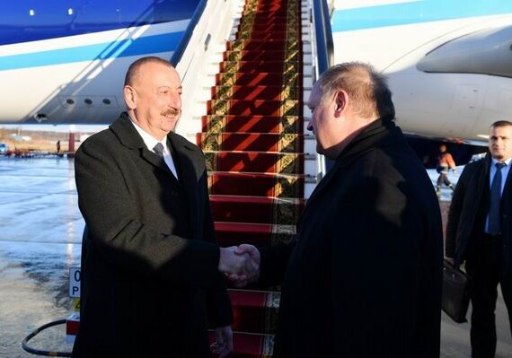 Президент Азербайджана прибыл с рабочим визитом в Россию (Фото-Обновлено)