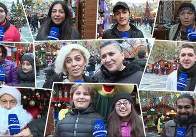 «От души и с большой любовью»: бакинцы поздравляют россиян с Новым годом (Видео)