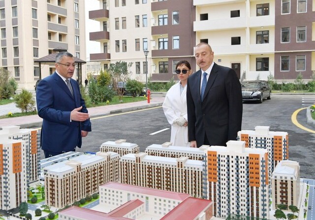Президент Азербайджана принял участие в открытии жилого комплекса для вынужденных переселенцев в Сумгайыте (Фото)
