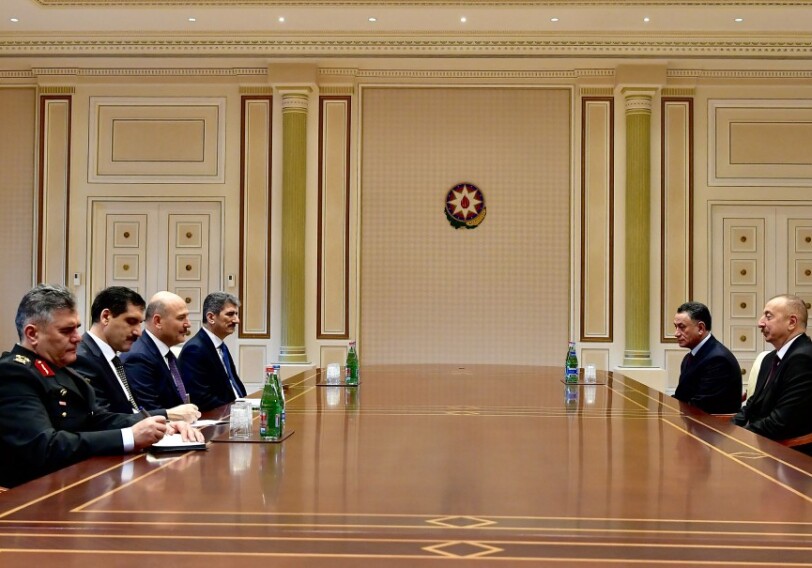 Президент Ильхам Алиев принял делегацию во главе с министром внутренних дел Турции (Фото)