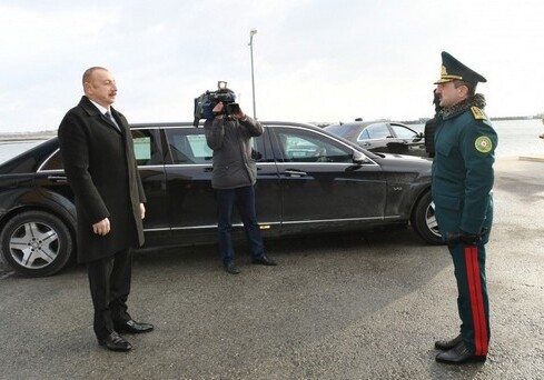 Президент Ильхам Алиев ознакомился с новым пограничным кораблем типа «Туфан» (Фото)