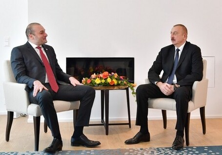 В Давосе состоялась встреча президента Азербайджана и премьера Грузии (Фото)
