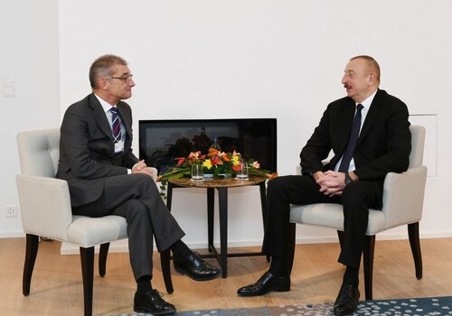 Президент Азербайджана встретился в Давосе с главой компании Procter and Gamble (Фото)
