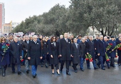 Президент Азербайджана принял участие в шествии в связи с годовщиной Ходжалинского геноцида (Фото-Видео-Обновлено)