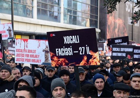 Общественность Азербайджана чтит память жертв Ходжалинского геноцида (Фото-Видео)