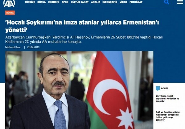 Али Гасанов: «Те, кто учинил Ходжалинский геноцид, годами управляли Арменией»