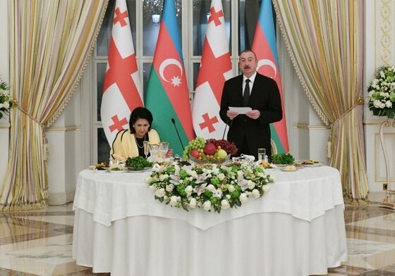 В Баку устроен официальный прием в честь президента Грузии (Фото-Обновлено)