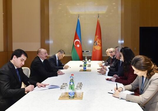 Президент Ильхам Алиев встретился с президентом Монтенегро (Фото)