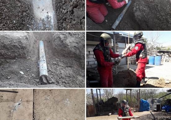В Азербайджане во дворе частного дома обнаружена ракета типа воздух-земля (Фото)