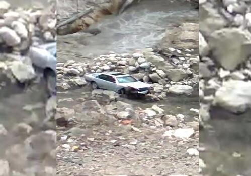 На дороге Губа-Хыналыг автомобиль упал в ущелье (Видео)