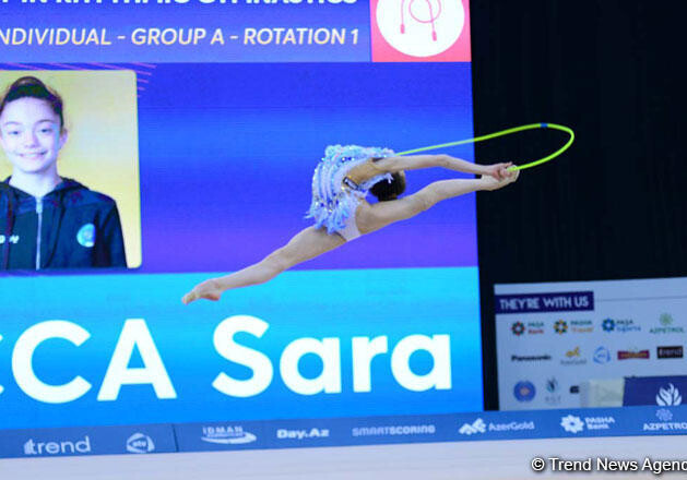 В Баку стартовали соревнования Международного турнира по художественной гимнастике AGF Junior Trophy (Фото)