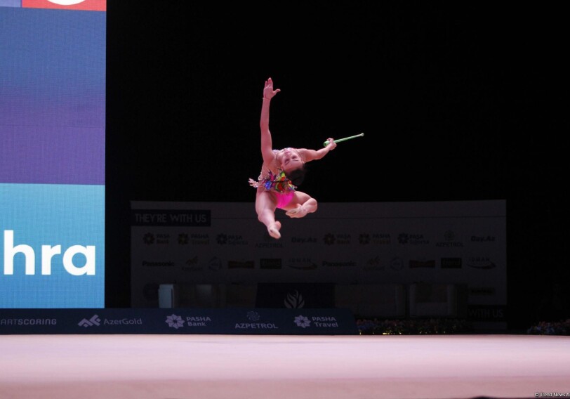 Лучшие моменты второго дня соревнований Кубка мира по художественной гимнастике в Баку (Фото)