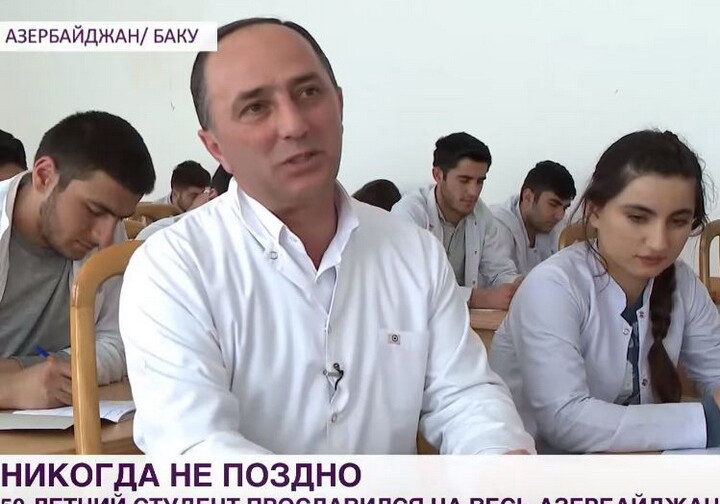 «Учиться никогда не поздно»: Афсал Газиев прославился на весь Азербайджан как самый возрастной студент (Видео)