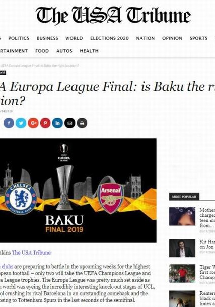 Финал Лиги Европы УЕФА: является ли Баку правильно выбранным местом проведения?