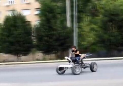 Азербайджанец собрал квадроцикл своими руками (Видео)