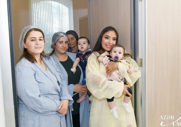 Лейла Алиева посетила НИИ педиатрии и навестила воспитанников яслей №1 (Фото)