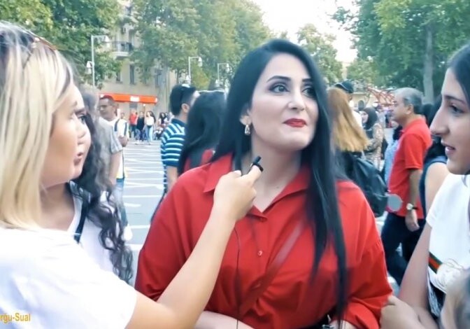 Азербайджанка подала яркий пример своим ответом во время соцопроса (Видео)