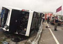 В Турции перевернулся автобус с туристами из Азербайджана, есть раненые