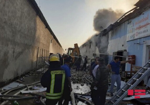 В «Седереке» сгорело 900 кв. м склада общей площадью 1600 кв. м – МЧС