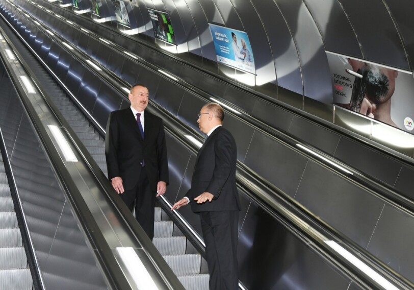 Президент Ильхам Алиев ознакомился с работой, проведенной на станции метро «Хатаи» (Фото-Обновлено)
