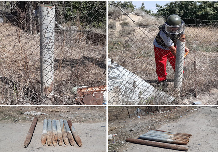 В Агстафе найдены ракеты с взрывчатым веществом (Фото)