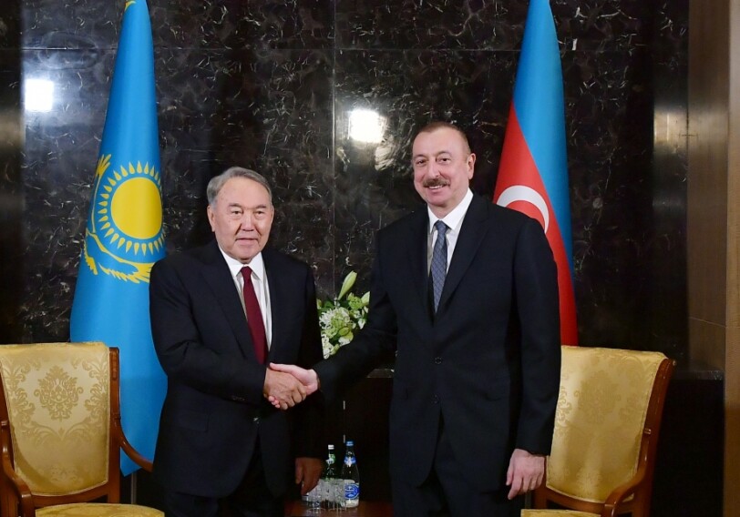 Президент Ильхам Алиев встретился с Нурсултаном Назарбаевым (Фото)