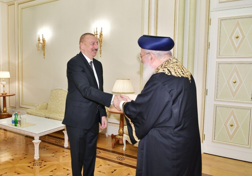 Президент Ильхам Алиев принял главного ортодоксального раввина Гудса сефарди (Фото)