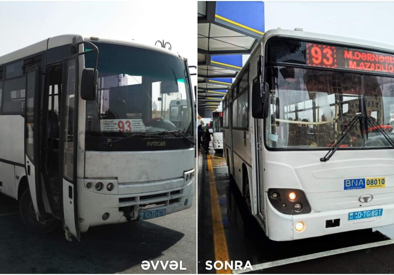 Два маршрута Баку получили новые автобусы взамен старых (Фото)