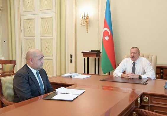 Президент Ильхам Алиев принял Исрафила Мамедова в связи с назначением на новую должность (Фото)