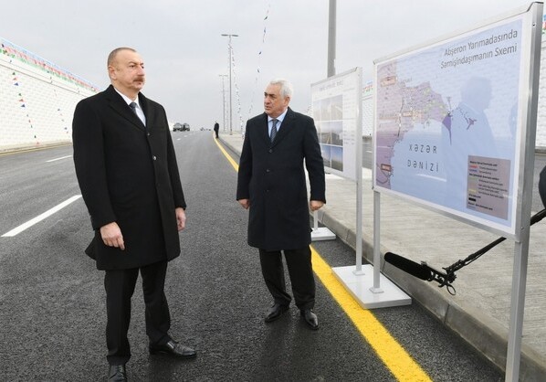Президент Азербайджана принял участие в открытии туннеля в Пиршаги (Фото)