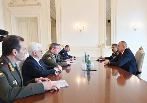 Президент Азербайджана принял делегацию во главе с начальником Генштаба ВС РФ (Фото)