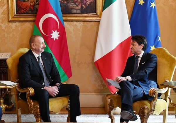 Состоялась встреча Президента Азербайджана и председателя Совета Министров Италии (Фото)