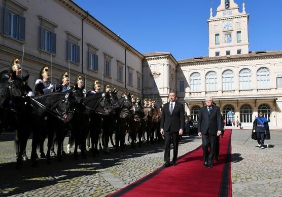 В Риме состоялась церемония официальных проводов Президента Ильхама Алиева (Фото)