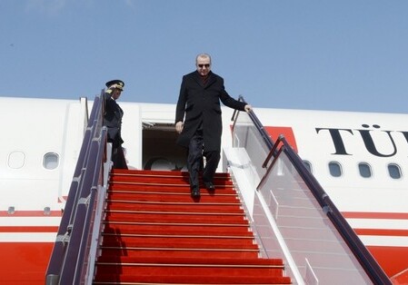 Президент Турции прибыл с визитом в Азербайджан