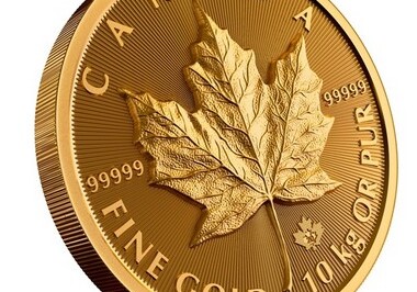 10-килограммовую золотую монету выпустили в Канаде (Фото)