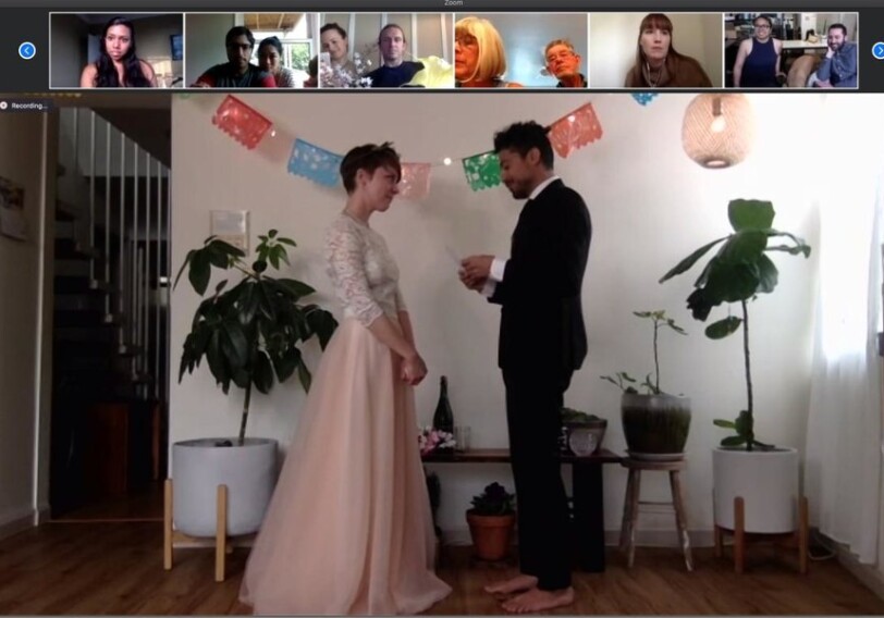 Covid-19: Пара из США поженилась по видеоконференции Zoom 