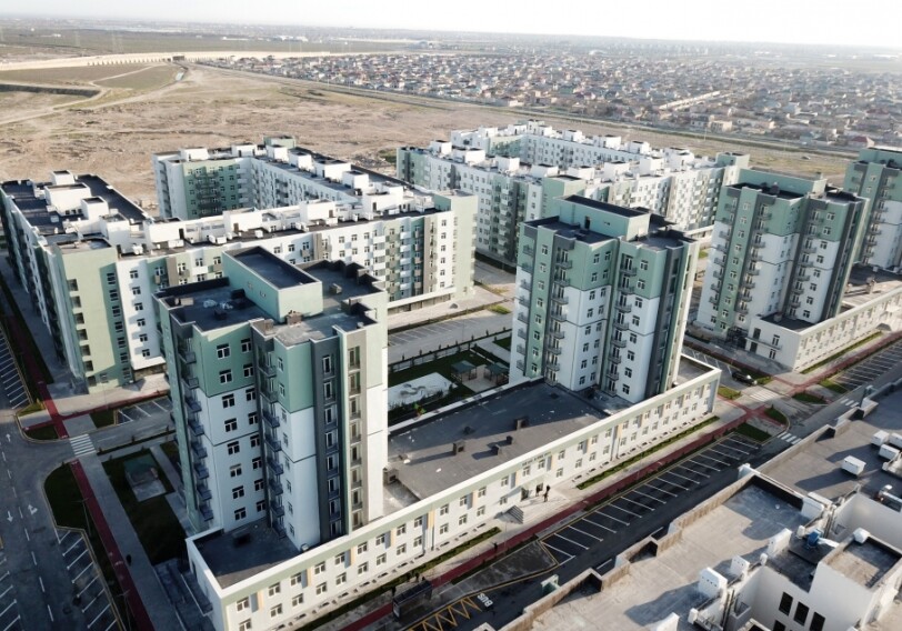 Президент Азербайджана принял участие в открытии жилого комплекса в Говсане (Фото)