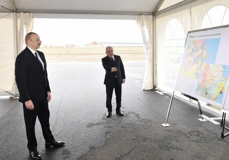 Президент Ильхам Алиев принял участие в открытии магистрального газопровода в городе Сумгайыт (Фото-Обновлено)