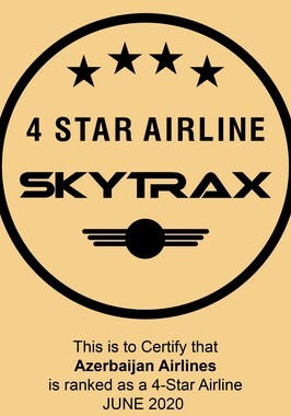 Авиакомпания AZAL в очередной раз подтвердила высокий статус в рейтинге Skytrax