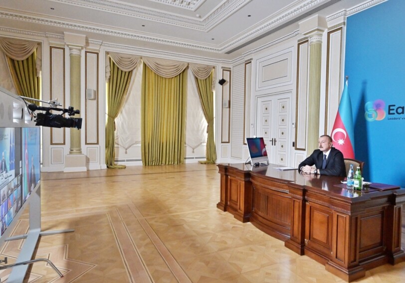 Президент Ильхам Алиев принял участие в саммите стран Восточного партнерства - В формате видеоконференции (Фото-Обновлено)