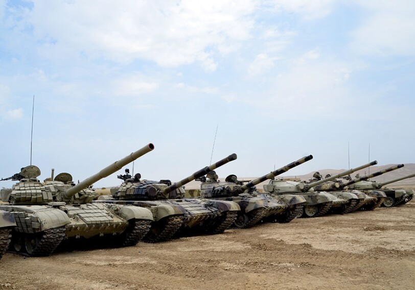 Проведено соревнование на звание «Лучший танковый экипаж» Армии Азербайджана (Фото-Видео)