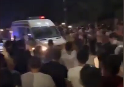 В Товузе аплодисментами встретили тела погибших в бою азербайджанских военных (Видео)