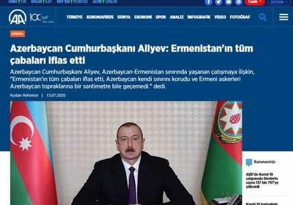Выступление Президента Ильхама Алиева на заседании Совбеза широко освещено турецкими СМИ