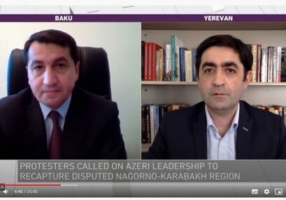 Хикмет Гаджиев разоблачил ложь армян во время дебатов с экс-советником Пашиняна на телеканале Al Jazeera (Видео)