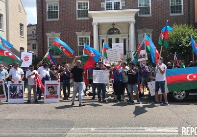 «Карабах принадлежит Азербайджану»: Перед посольством Армении в США прошла акция протеста (Фото-Обновлено)