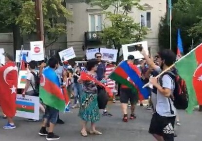 В Вашингтоне и Торонто соотечественники вышли на акцию против армянской провокации (Фото-Видео)