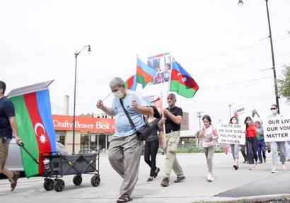 Члены азербайджанской общины штата Иллинойс провели акцию в поддержку армии АР (Фото)