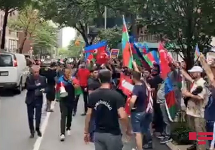 В Нью-Йорке прошла акция поддержки азербайджанской армии (Фото-Видео)