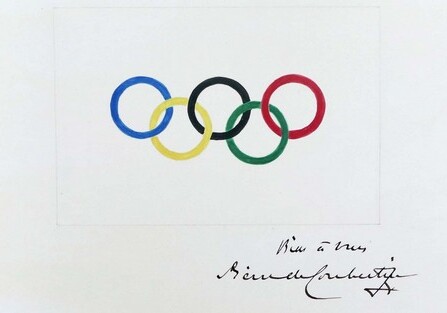 Оригинальный рисунок олимпийских колец Пьера де Кубертена продан за 185 тыс. евро